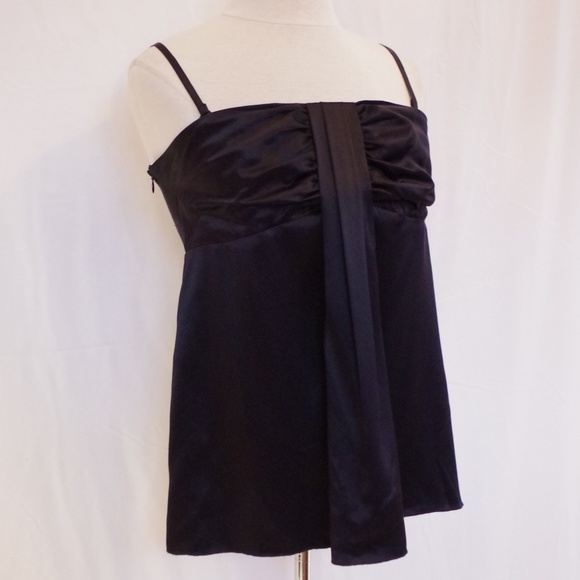 In Wear Black Silk Empire Cami w/Adjustable Straps- Sz. 10 - Picture 2 of 3
